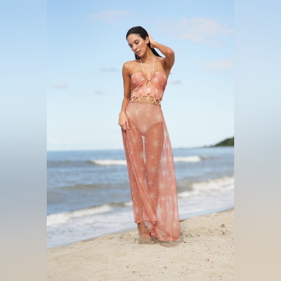 Cosita Linda Other - Cosita Linda Sunset Mesh Long Dress – Canyon Sunset (Style: CL23264) - Size M